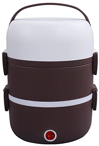 Lunch Box Elettrico,Scaldavivande Elettrico Portatile a 3 Strati, 3 Contenitori Removibili, 220V, 50HZ, 250W, Contenitore Scaldavivande Bento a Prova di Perdite,per Auto Casa e Lavoro