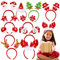 FLOFIA 10 Stk. Weihnachten Haarreifen Haarband Stirnband Weihnachtsdeko Haarschmuck Weihnachtsmann Weihnachtsbaum Kopfschmuck Weihnachtsschmuck Weihnachtsfeier für Erwachsenen Kinder