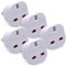 Pack of 5 | Travel Adapter UK to US Travel Adaptor | UK plug 3 pin to America Plug 2 Pin Flat (Pack of 5)