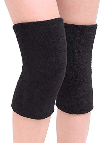 1 Paar Kniewärmer für Damen Herren Winter Warme Knieschoner Dicke Kniebandage Rutschfest Elastisch Knieschützer für Fußball Tanzen Yoga Indoor Sport Thermische Kniekompression Ärmel für Frauen Männer