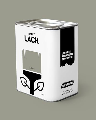 HORST Lack Salbei matt 3L - Wetterfester Möbel-Lack für Holz, Metall & Kunststoff - Hohe Deckkraft - Geruchsneutral- Spritz- & Tropffrei - Vegan - Grün