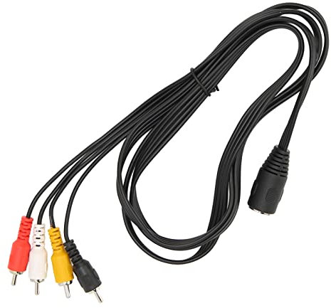 MIDI DIN 5 Pin Female to 4 X Phono Male Cable Cord Audio Stereo Adapter Extender for CDs, Tape Decks and Other Playback Devices, 1.5m/4.9ft