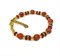 Sospiri Venezia Bracelet Femme composé de 7 Perles en Verre Diamètre 8 mm Bracelet en Verre de Murano Original Bijou Idée Cadeau Made In Italy Certifié, Rouge-Rouge