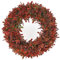 SLFYEE 40cm Türkranz Künstliche Eukalyptus Kranz Deko Hänged Autumn Wandkranz Eukalyptus für Hochzeit Party Garten Fenster Kamin Indoor Dekoration Outdoor Rot