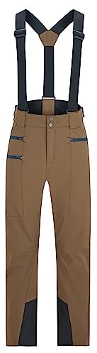 Ziener Herren TRONADOR Ski-Hose/Schnee-Hose | wasserdicht, Träger, PFC frei, Walnut DOB, 56