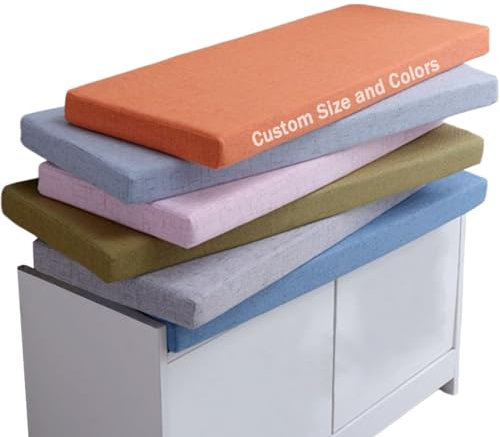 O·Lankeji Benutzerdefinierte Bankkissen, Bankauflagen Nach Maß Größe Sitzkissen für Fensterbank, Benutzerdefinierte Größe, 3cm/5cm/8cm/10cm Dickes Waschbare Abnehmbarer Bankauflage (Dicke: 8 cm)