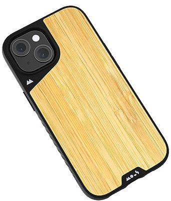 Mous for iPhone 15 Plus Case MagSafe Compatible - Limitless 5.0 - Bamboo - Protective iPhone 15 Plus Case - Shockproof Phone Cover