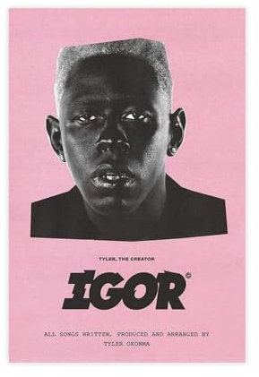 The Creator Igor Hip-Hop-Rap Albumcover auf Leinwand, Poster, Wandkunst, Dekor, Bild, Gemälde für Wohnzimmer, Schlafzimmer, Dekoration, ungerahmt, 20 x 30 cm