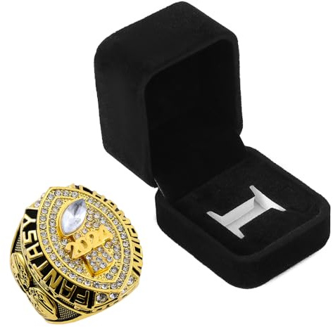 guancrown Anello Trofeo Fantasy Football Championship 2024 Award Prize Sports Winner FFL Champion Ring (dodici, taglia 14)