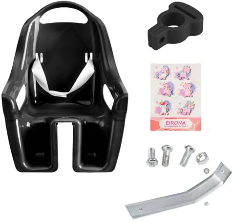 EIRONA Siège de poupée de vélo pour Enfant avec Autocollant DIY pour Filles, siège de poupée de vélo, Accessoires de vélo pour Enfants, Noir