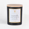ACCENDILA CANDLE Scorpione - Candela Profumata, Zafferano e Legno di Cedro, Segni Zodiacali, Cera Naturale, Made in Italy, Bicchiere in Vetro Satinato, Tappo in Legno di Faggio, 200 grammi