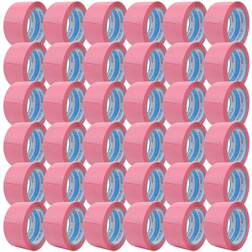 gws Paketklebeband 288 Rollen pink Geräuscharmes Universalklebeband zum Verpacken von Paketen - Hohe Klebekraft - Profi-Qualität 66 m Länge 50 mm Breit