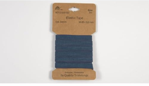 Gummiband | 3m-Karten | 10mm oder 20mm breit (10 mm - denim)