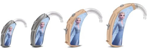 SmartEar Disney Hearing Aid Skins – Light, Durable and Long-Lasting – Residue-Free Application – Colourful Decoration – Universal – Disney Frozen - Elsa
