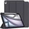 EasyAcc Hülle Kompatibel mit iPad Air M2 11 Zoll/iPad Air 6 2024 / iPad Air 5 2022 / Air 4 Hülle 10,9 Zoll mit Stifthalter, Trifold Ständer Dünne Schutzhülle mit Weicher TPU Rückseite, Dunkelgrau
