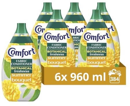 Comfort Botanical Fabric Conditioner Summer Bouquet 64 washes 960ml - Pack of 6