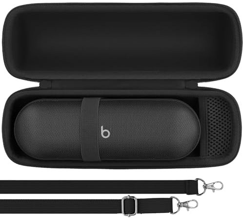co2CREA Hard Travel Case for Beats Pill Wireless Bluetooth Speaker, Beats by Dr. Dre Pill Waterproof Speaker Carrying Case with houlder strap (Case Only,Excluding speaker)