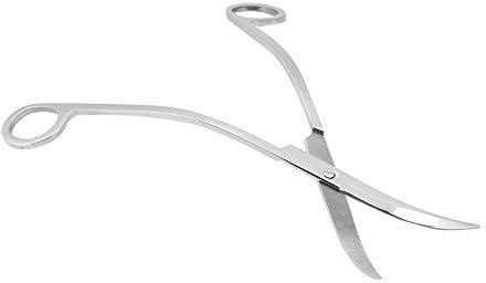 Beufee Gebogene Aquariumschere aus Edelstahl, Angelschere, Aquarium, extra Lange Schere, Wellenschere, Schere für Aquarien (Wave Cut)