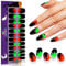 EBANKU Semi-Cured Gel Nail Strips - Halloween Nail Art Stickers, Easy Apply for Salon-Quality Manicure Stickers Wraps with Nail File & Stick(Spooky Blood)
