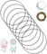 8 Stück 30cm Metallringe zum Basteln, Metallring Schwarz, Dekoring zum Aufhängen, Drahtringe zum Basteln für Wickeltechnik Traumfänger Floristik Hochzeitskranz Weihnachtsdekoration