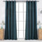 Viste tu hogar Pack 2 Cortinas Jacquard con Estampado de Hojas, Decoración Premium, Ideal para Salón de Otoño e Invierno, 150x260cm, Color Verde Bosque