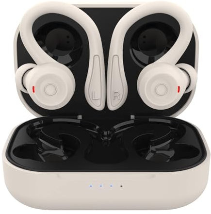 bone conduction headphones Orange Over Ear Wireless Earbuds with Earhooks Running Bluetooth Earbuds with ear hook Waterproof Small Earphones in Ear Headphones Noise Cancelling Headset Android Ear Buds