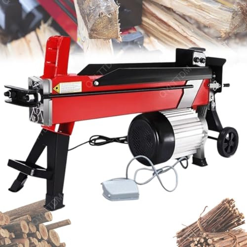 Heavy Duty Electric Log Splitter, 8 Tons of Splitting Force, Splits Logs Up to 550mm in Length, with Foot Switch and Cross Cutter Head, Small to Medium Wood Burners, for Firewood Forestry Harvest