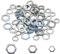 Tuerca hexagonal M8 M10 M12 rosca fina tuerca plana galvanizada roscada para baño, cocina, muebles, lámparas, 60 unidades