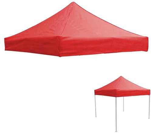 Inscrip Toldo para tienda de campaña, toldo de repuesto, 4 esquinas, lona de repuesto para exteriores, para pabellones, lona de techo (rojo, 2 x 2 m)