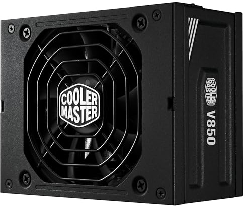 Cooler Master V850 SFX Gold ATX 3.1, enchufe británico - 850 W 80 PLUS Gold, fuente de alimentación completamente modular, fuente de alimentación SFF/mini-ITX, ventilador FDB de 92 mm, cable PCIe 5.1