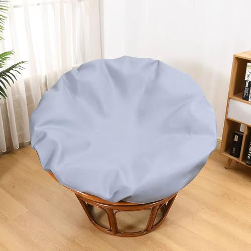 DRXRD Nur Papasan-Kissenbezug, Outdoor-Indoor-Papasan-Stuhlkissenbezüge, wasserdichter Papasan-Schonbezug, Papasan-Bezüge für Kissen mit Reißverschluss und Bändern, maschinenwaschbar Gray 130cm/51in
