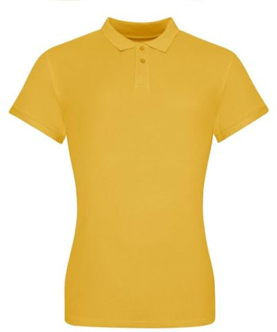 BLUE RAVEN Polo Donna Manica Corta - Polo Donna 100% Cotone - Lady-Fit Poloshirt Giallo Senape XXL
