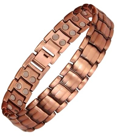 Kupferarmband für Herren Verstellbar Elegant Leicht | Kupfer-Handgelenkarmband Starke Magnete Alltag, Arbeit, Büro, Sport, Outdoor, Reisen, Geburtstag, Feiertag, Väter, Senioren