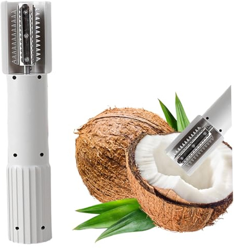 Electric Coconut Grater for Kitchen Cordless Coconut Scraper with Stainless Steel Blades Efficient Tool for Milk Meat & Desserts