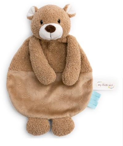 NICI Schmusetuch Bär 25x17cm - 63316 | Weiches Kuscheltuch aus Plüsch, ideal zum Kuscheln, Trösten und als Geschenk für Babys & Kleinkinder, Einschlafhilfe
