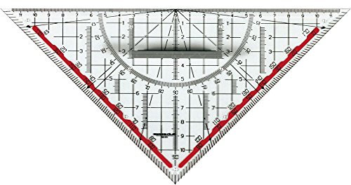 Rumold Technisches Zeichendreieck/10151 25cm rauchgrau Kunststoff mit Griff