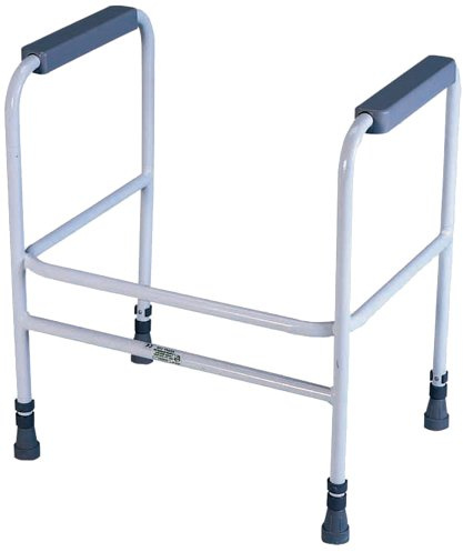 Aidapt Free Standing Support Toilet Safety Frame with Adjustment for Height and Non Slip Feet Pre Assembled Aid