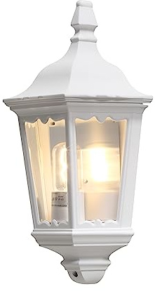 Konstsmide Firenze 7229 Wandleuchte (B: 25cm T: 16cm H: 44,5cm, 1x100W, IP43) matt-weiß