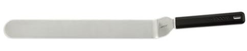 Arcos Espátula de Cocina Profesional - Acero Inoxidable 250 mm - Mango Ergonómico Polipropileno Negro - Ideal para Cocinar y Servir - Herramienta Esencial para Chefs