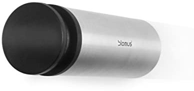 blomus 8 cm Stainless Steel/Plastic Entra Wall Mounted Door Stop, Silver/Black