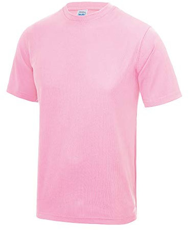 Just Cool Mens Performance Plain T-Shirt (XS) (Baby Pink)