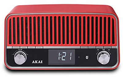 Akai Radio vintage Bluetooth APR500RD rojo