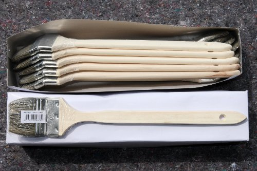 Heizkörperpinsel Set 36 Stück, je 12x 25, 50 und 75 mm breit | Vorratsset mit drei Pinselbreiten, je 12 Stück: für Heizkörper, Rohre, Nischen und schwer erreichbare Stellen