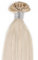 50 Strands Nail U Tip Remy Human Hair Extensions Platinum Blonde 60# Pre Bonded Natural Straight 0.5g/strand 18 inch