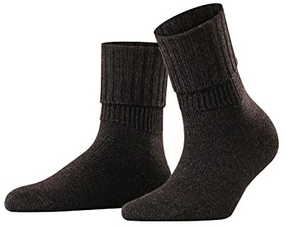 FALKE Damen Socken Striggings Rib W So Wolle einfarbig 1 Paar, Grau Anthracite Melange 3089, 39-42