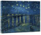 Wieco Art Reproduction de Peinture à l’Huile Nuit étoilée sur Le Rhône par Van Gogh imprimée sur Toile encadrée Moderne pour décoration Murale à la Maison et au Bureau