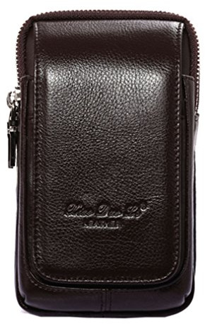 Xieben Leather Phone Belt Holster Marsupio Marsupio Per Uomo Donna Travel Outdoor Camping Cellulare Loop Pouch Bum Marsupio Marsupio Portafoglio Per iPhone 8/7 Plus Note 8 S8 Edge Plus