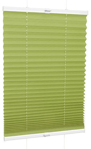 Rolmaxxx ROLLMAXXX Plissee Faltstore Faltrollo Rollo Fensterrollo Klemmfix ohne Bohren (80 x 160 cm, Grün)