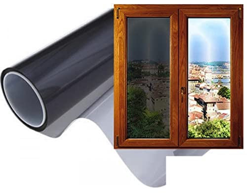 StickersLab - Pellicola oscurante antigraffio per finestre casa o camper nera al 20% misura 75cm (75cm x 100cm)