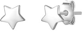 Glanzstücke München Damen Ohrringe 925/- Sterling Silber | rhodiniert, Ohrstecker, Stern